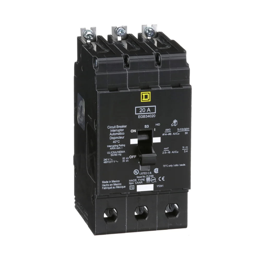 BREAKER EGB 20A 3P 35KA@480V 65KA@240V 14-6AWG EGB34020