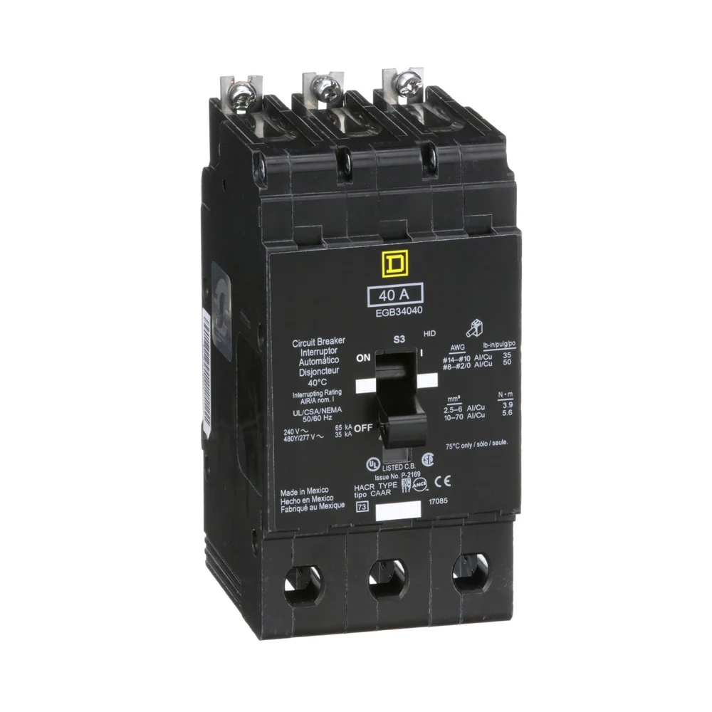 BREAKER EGB 40A 3P 35KA@480V 65KA@240V 14-2/0AWG EGB34040
