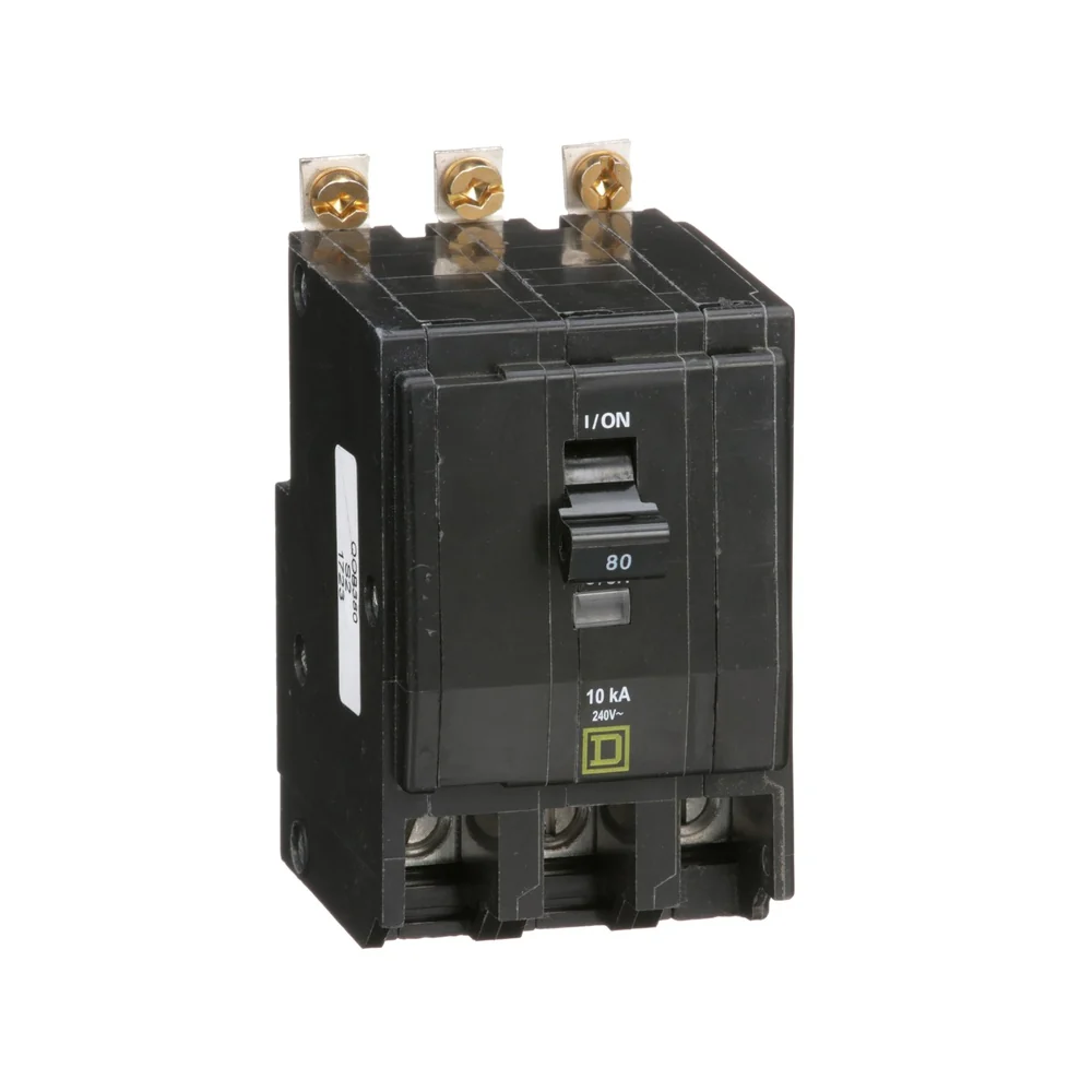 BREAKER QOB 80A 3P 10KA@240V 4-2/0AWG QOB380