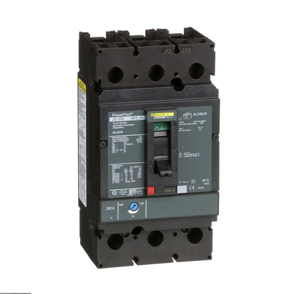 BREAKER JDL 250A 3P 18KA@480V 25KA@240V 3/0-350MCM JDL36250