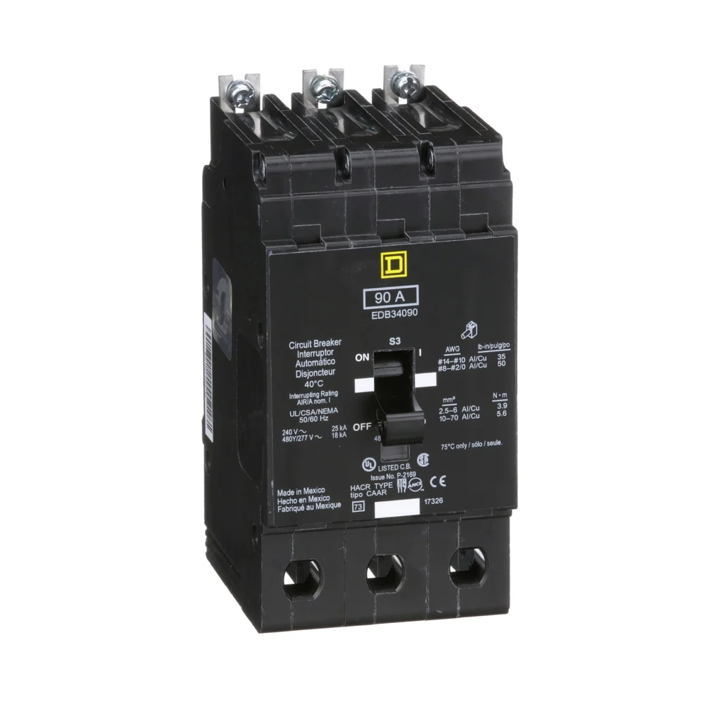 BREAKER 90/3 18KA 480/277 EDB34090