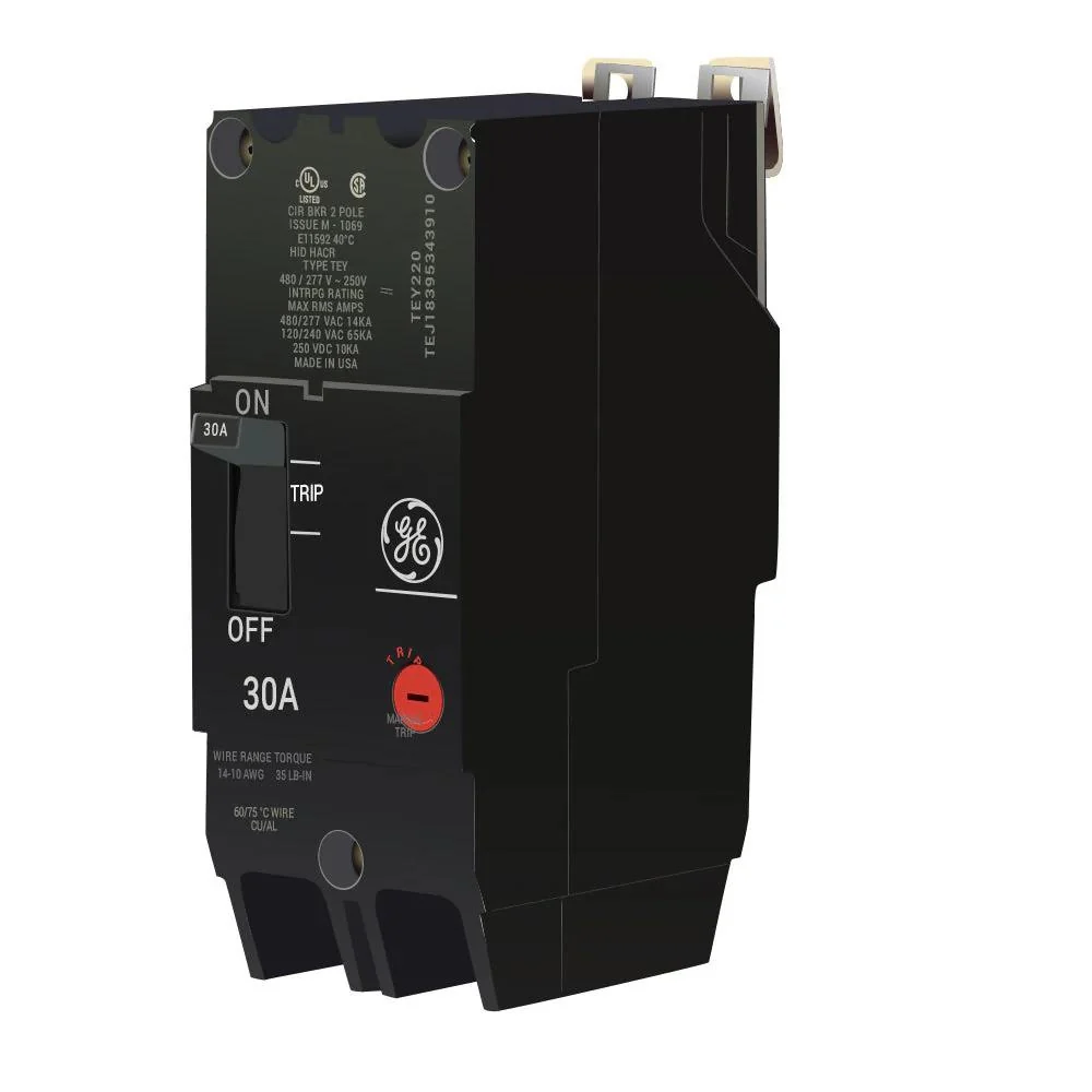 BREAKER TEY 30A 2P 480/277VAC@14KA 240VAC@65KA 120VAC@65KA TEY230