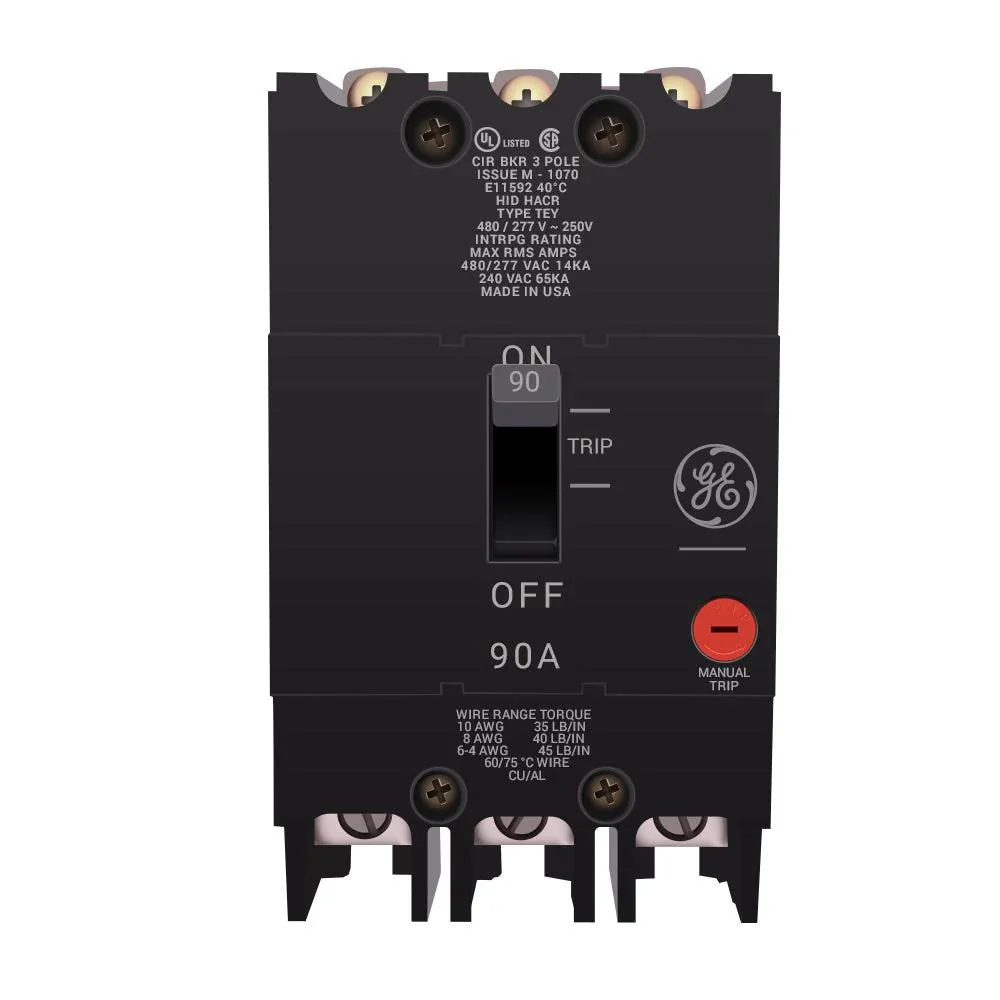 BREAKER TEY 90A 3P 480/277VAC@14KA 240VAC@65KA 120VAC@65KA TEY390 - Image 2