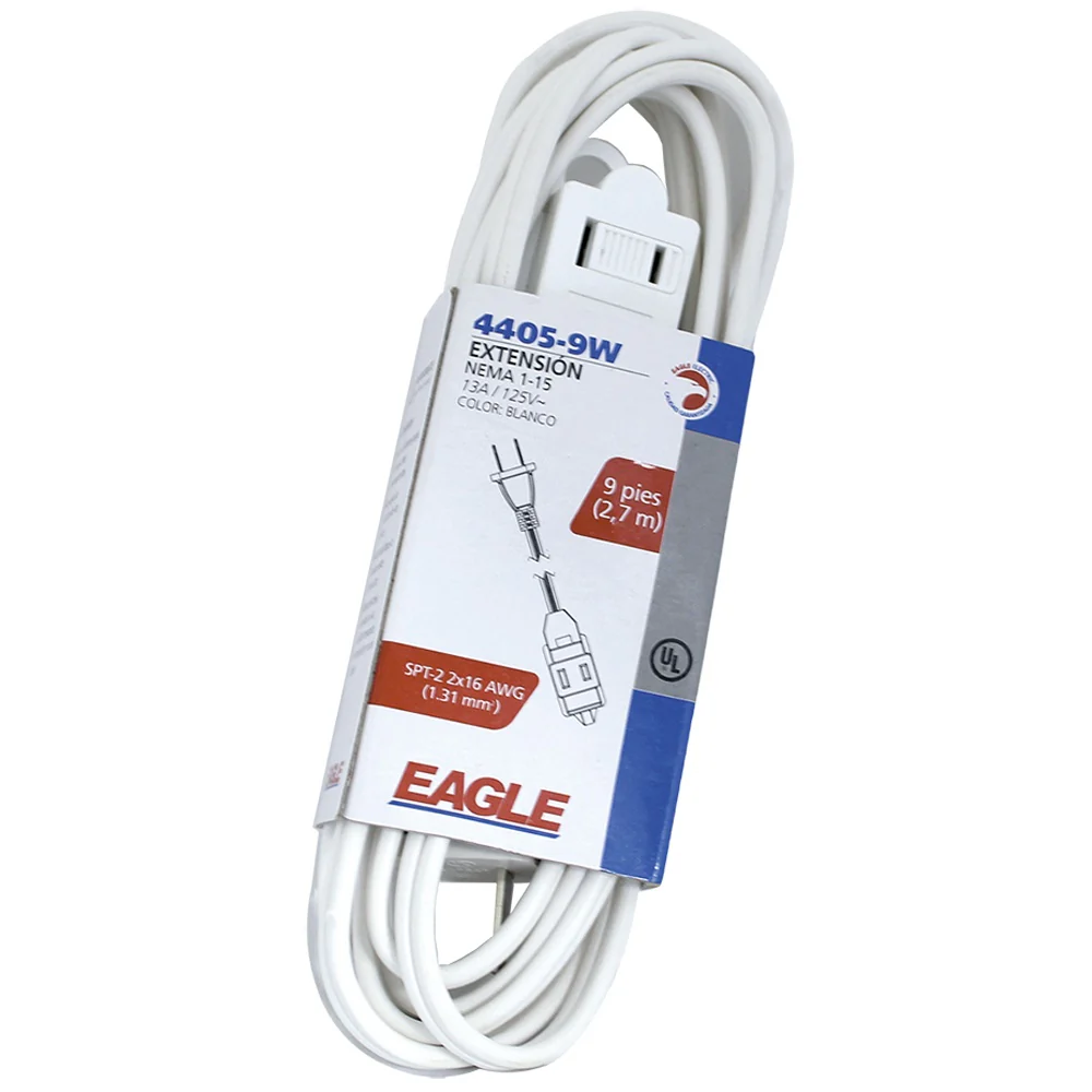 EXTENSION ELECTRICA BLANCA 2X16 DE 9 4405-9W