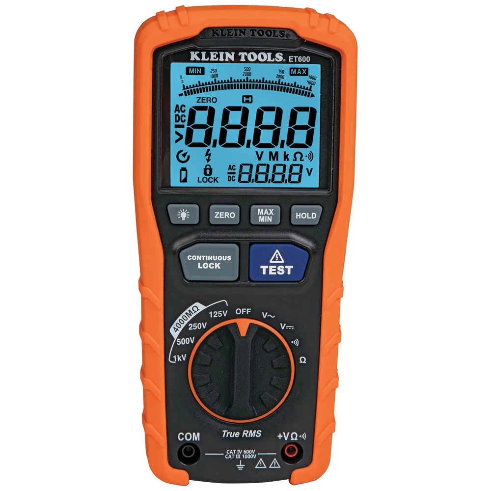 MEDIDOR AISLAMIENTO 4000 OHM 125/1000V ET600
