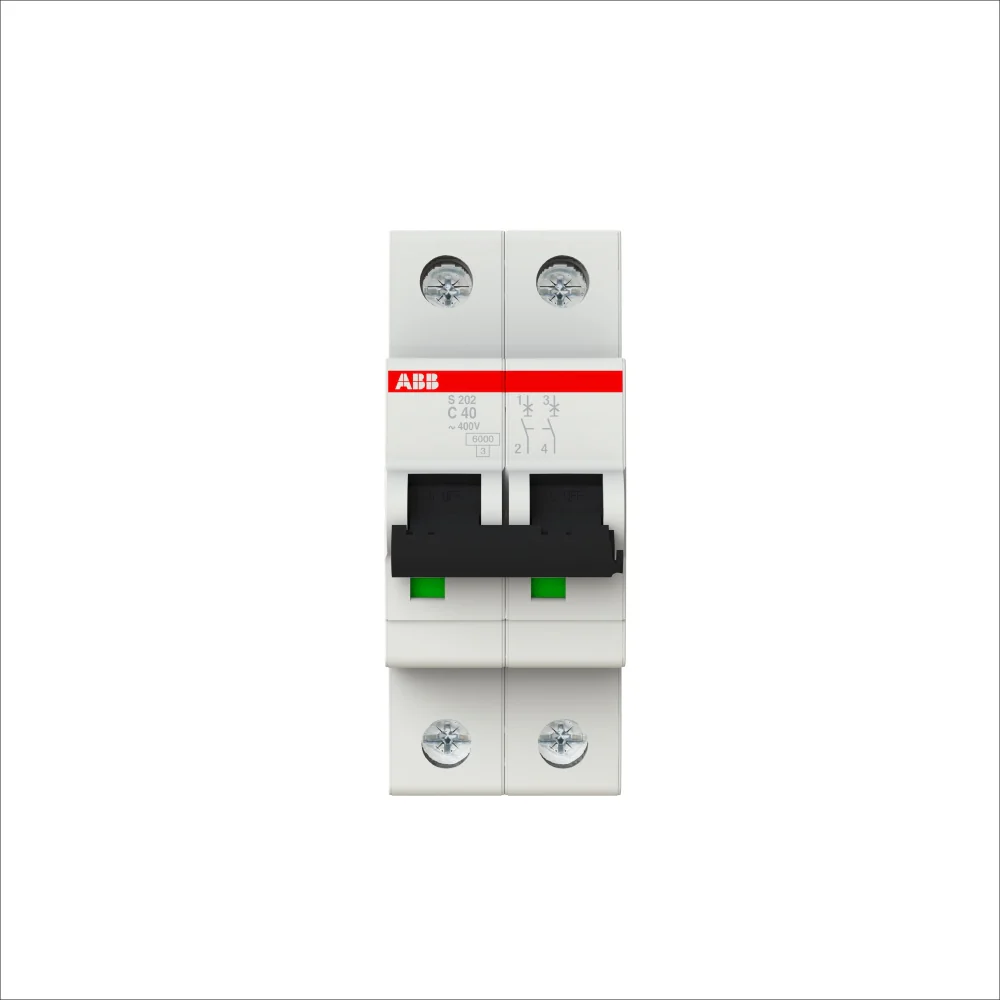 MINIBREAKER ABB (S202-C40) 480V C 6KA 2P 40A AC/DC
