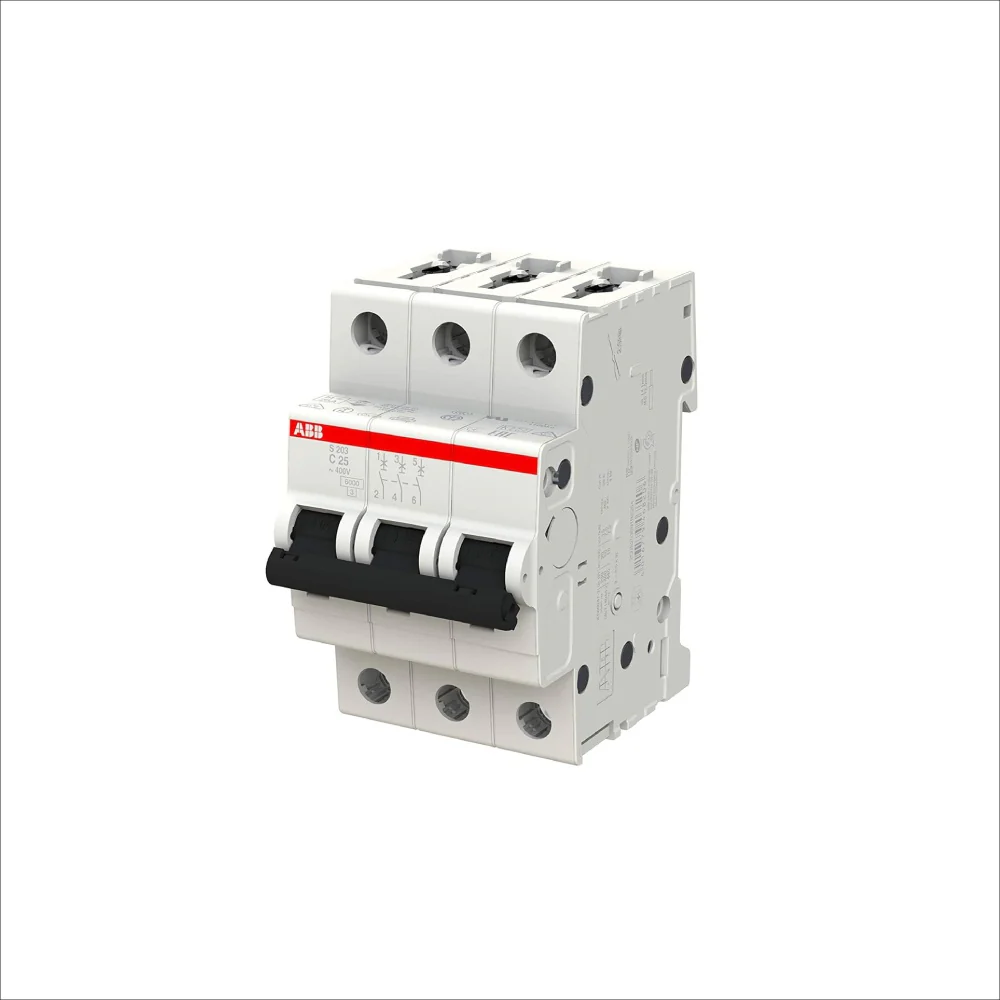 MINIBREAKER ABB (S203-C25) 480V C 6KA 3P 25A AC/DC