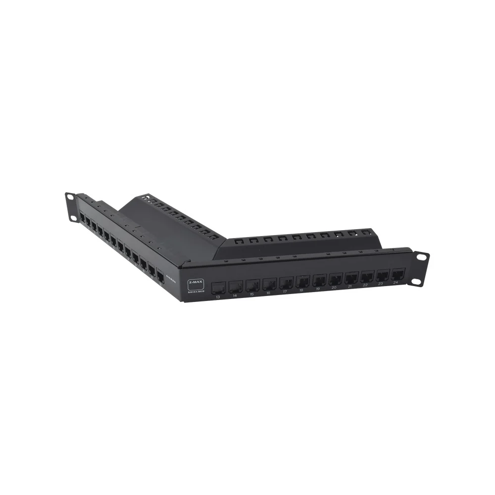 PATCH PANEL ANGULAR CAT6A 24P CON JACK Z6ASPNLA24K