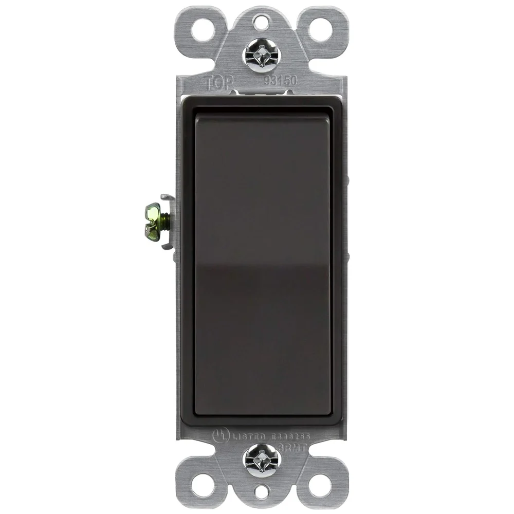 SWITCH DECORA 15A 120V 1V NEGRO TM870BK