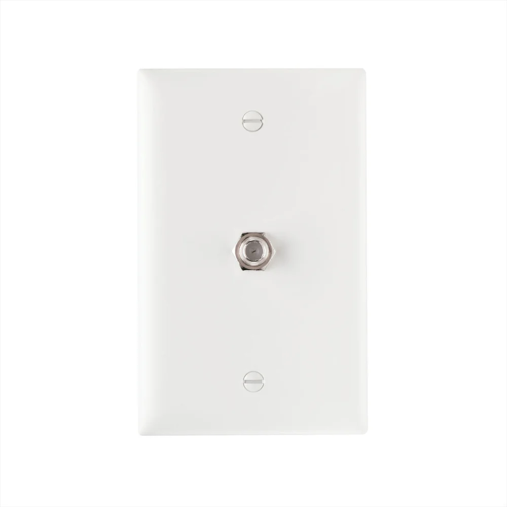 TAPA CON SALIDA COAXIAL BLANCA TPCATV-W