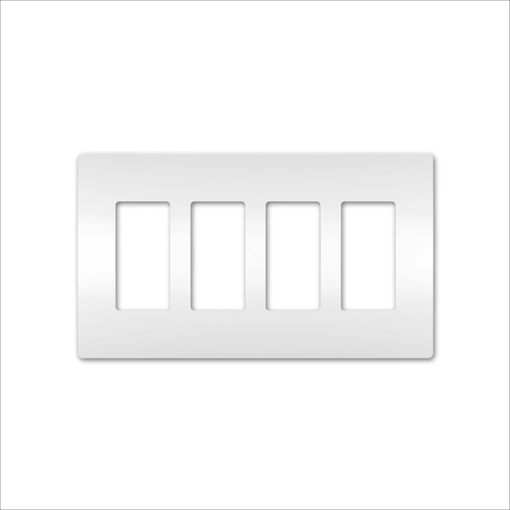 TAPA DECORA 4 GANG S/TORNILLO BLANCA RWP264W