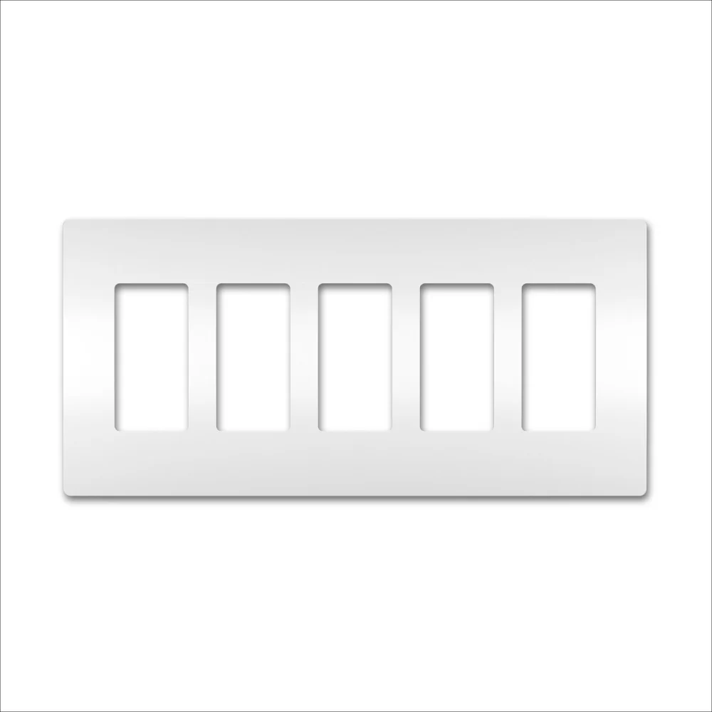 TAPA DECORA 5 GANG S/TORNILLO BLANCA RWP265W