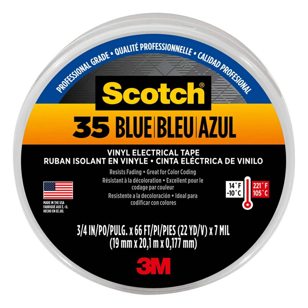 TAPE SCOTCH 35 AZUL 3M 3/4X66