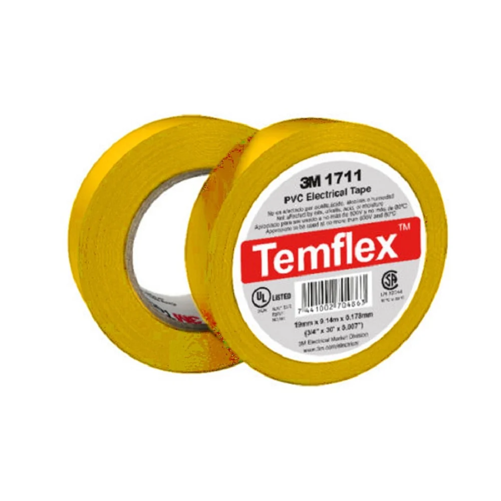 TAPE TEMFLEX GRANDE AMARILLO 3/4X60 3M 165